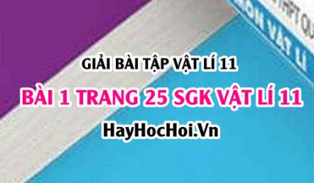Giải bài 1 trang 25 SGK Vật lí 11